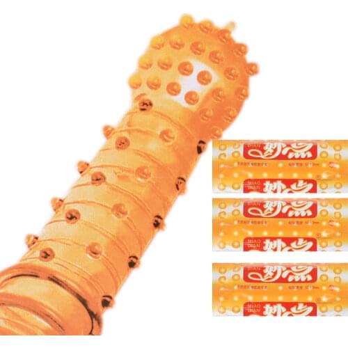 50pcs/lot Condoms Sex Ball Much Oil 3D Big Particle Spike Dotted G Spot Condoms for Men Stimulate Safer Contraception