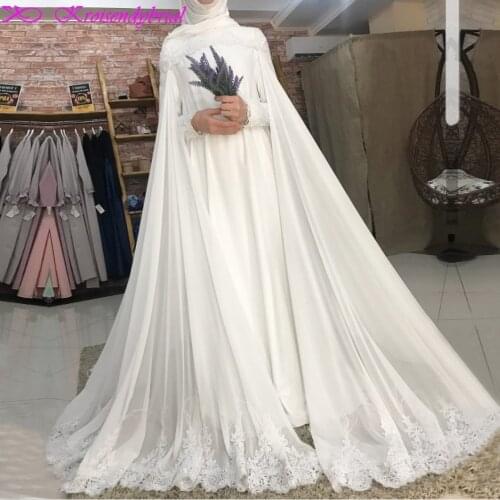 An107 Robe De Mariee 2020 New Arrival Elegant Cloak Bridal Gown Luxury Appliques Wedding Dress Formal Wedding Dress Custom Made