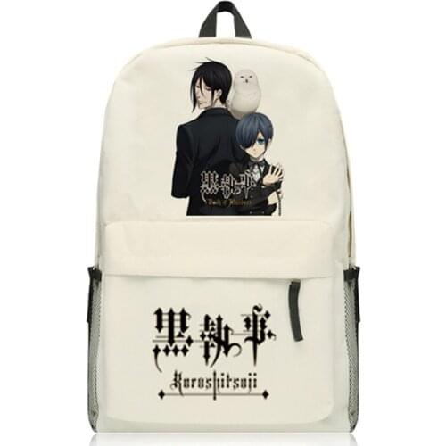 Anime Black Butler Backpack Cartoon Ciel Phantomhive Bags Oxford Student School Bag Unisex