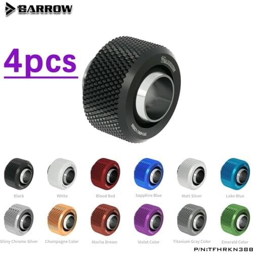 Barrow G1 /4" Soft Tube Hand Twist Fittings, Compression Fittings, Hose Pipe Fittings For 3/8 "ID * 1/2" OD /10x13mm Soft Tube