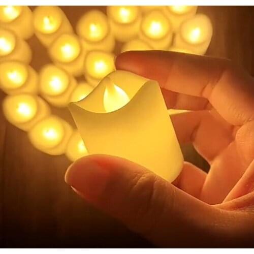 Flameless Candles Pillar Battery-Powered LED Candle Lamp Yellow Flicker Wave Shape LED Candles For Party Christmas Decoration
