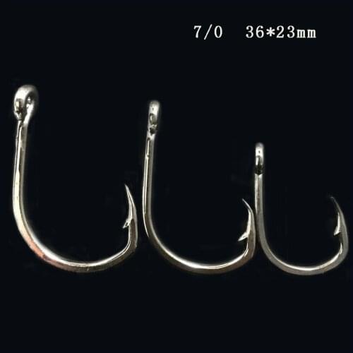 CN06 7/0 100pcs Stainless steel Assist hook Sea Fishing Hook Jigging Hook Metal jig hooks