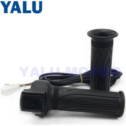 Electric Bike Digital Twist Throttle Grip 12-99VHandlebar Scooter Bicycle Accelerator with LCD Display Indicator E-Bike Throttle