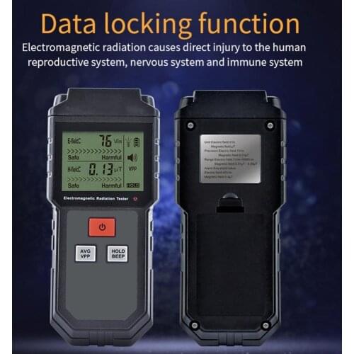 ET825 Electromagnetic Field Radiation Detector Tester Emf Meter Rechargeable Handheld Counter Emission Dosimeter