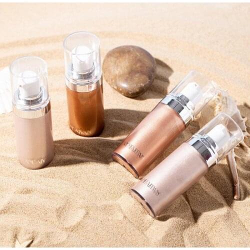 HANDAIYAN 4 Colors Highlighter Liquid Cosmetic Face Contouring Primer Face Concealer Primer Base Bronze Contour Cosmetic TSLM2