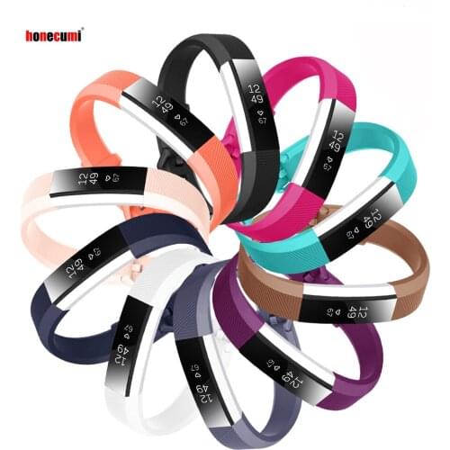 Honecumi For Fitbit Alta HR Band Wristband Strap Bracelet Soft Silicone Secure Adjustable Watch Band Replacement Accessories