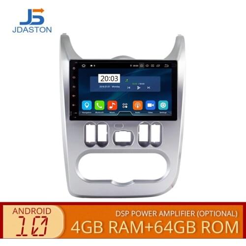 JDASTON 10.1 Inch Android 10 Car Multimedia Player For Renault Logan Sandero Duster WIFI GPS Navigation Stereo 4G+64G Car Radio