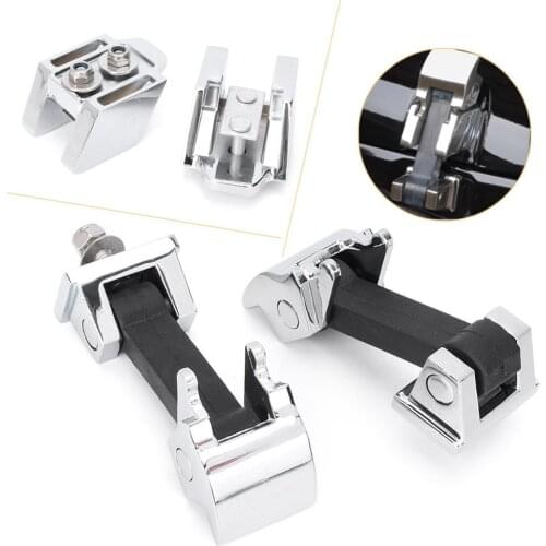 ABS Plastic Chrome Car Lock Hood Latch Catch Set Kit For 2007-2016 Jeep Wrangler JK 2 Door & Jeep Wrangler Unlimited JK 4 Door