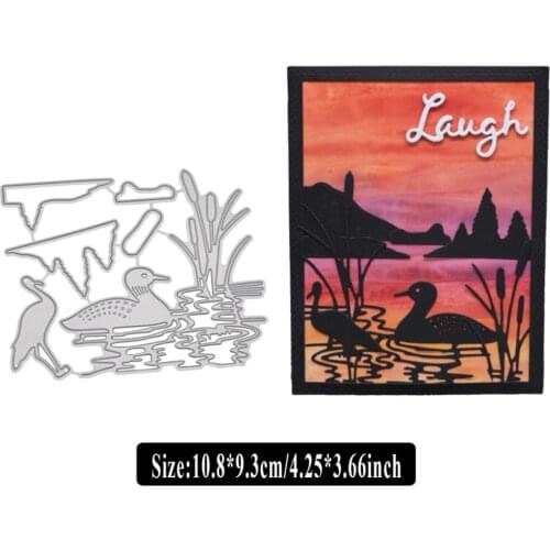 Creative Background Cutting Dies for Card Making, URYKE Die Cuts Stencil Metal Pattern Template for DIY Embossing Scrapbooking