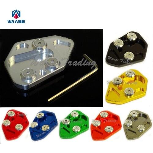 Motorcycle Kickstand Foot Side Stand Extension Pad Support Plate for BMW F800S 2006 2007 2008 2009 2010 Gold Green Gray Black