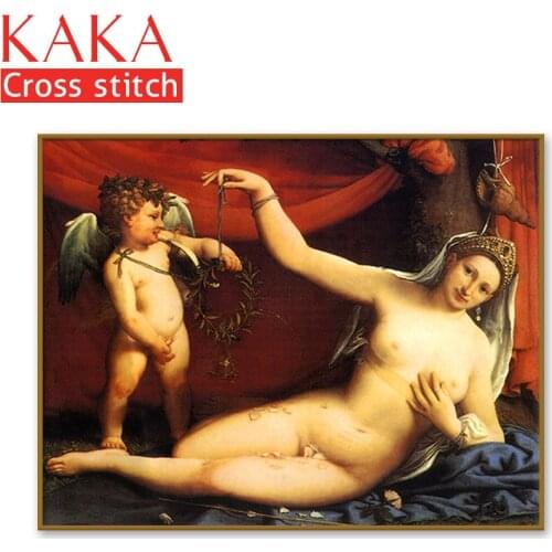 Cross stitch kits,Embroidery needlework sets with printed pattern,11CT-canvas for Home Decor Painting,Portrait Full NCKP023