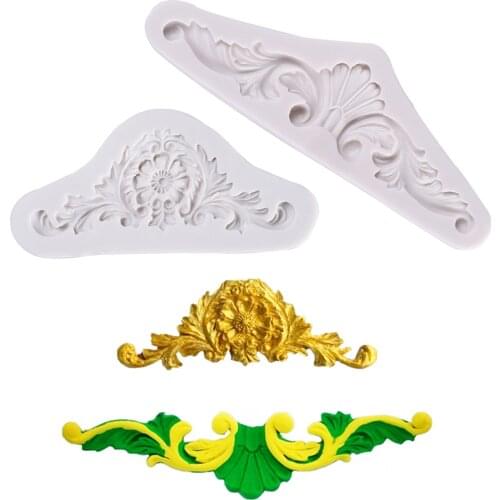 New European Lace Chocolate Silicone Mold Fondant Cake Candy Molds Cookies Pastry Biscuits Mould Baking Cake Decoration Tools