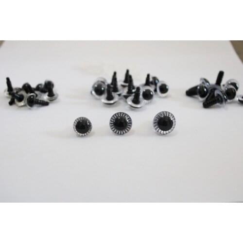New items 12mm/14mm/15mm clear glitter toy safety eyes with washer for diy doll findings-30pcs/lot--size option