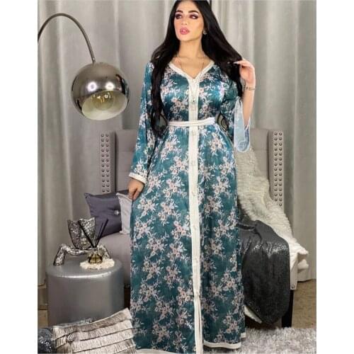 New Dubai Abaya Ramadan Jilbab Muslim Women Maxi Dress Eid Mubarek Islamic Clothing Arabic Robe Turkish Caftan Bangladesh Kaftan