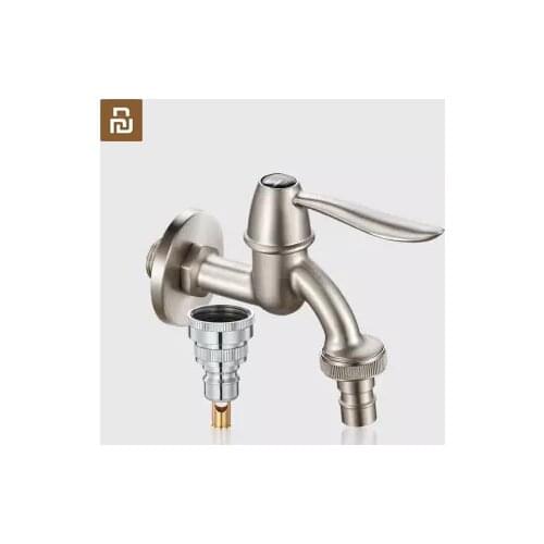 New Youpin Washing machine faucet / water stop connector Brass nickel-plated brushed smart water stop