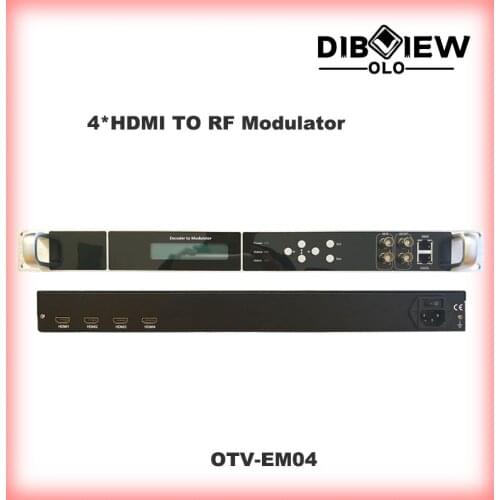 OTV-EM04 Digital TV 4Chs HDMI-Compatible Modulator With 4 RF DVB-C(QAM)/DVB-T/ATSC-T(8VSB)/ISDB-T/Tb Output Modulator