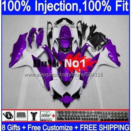 OEM For SUZUKI GSXR-750 GSXR600 GSX-R750 2008 2009 2010 Purple white 17MC.163 GSXR-600 K8 GSXR750 GSXR 600 750 08 09 10 Fairings