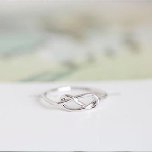 Wholesale 10 pce/lot mix color Promotion Fashion Jewelry Kpop Heart Knot Ring Free Shipping