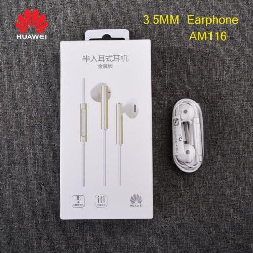 Huawei Original AM116 Earphone Honor AM115 Mic 3.5mm/Type c Headset For P8 P9 P10 P20 P30 Pro Mate 7 8 9 10 20 Pro Honor 7 8 V8