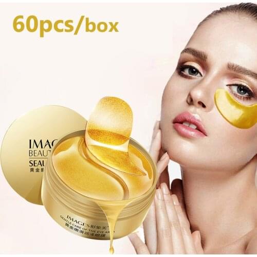 60pcs Collagen Eye Mask Natural Seaweed Moisturizing Gel Eye Patches Remove Dark Circles Anti Age Bag Eye Wrinkle Skin Care
