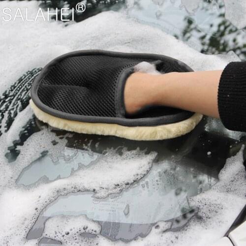 Hot Sale Microfiber Wool Soft Auto Car Washing Glove Cleaning Car Cleaning Glove Motorcycle Washer Care Car Paint Wash Care Tool