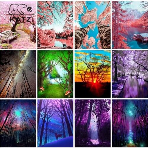 Landscape Diamond Painting Color Sunset Embroidery Crossing Diy Mosaic Picture Art Gift Handmade Cross Stitch Home Decoration