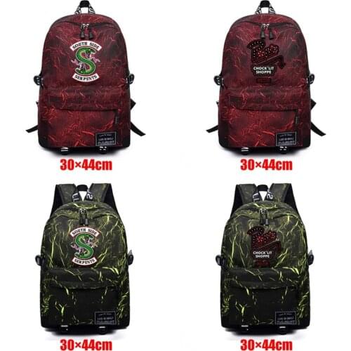 Riverdale Backpack Teenager Fabric Zip Unisex Packsack Schoolbag High Quality Mochila Student Casual Travel Laptop Bag