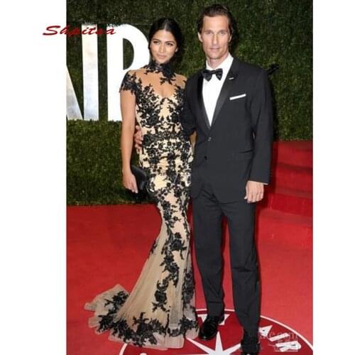 Sexy Long Mermaid Evening Dresses Party Plus Size Ladies Lace Prom Women Formal Dresses Evening Gown