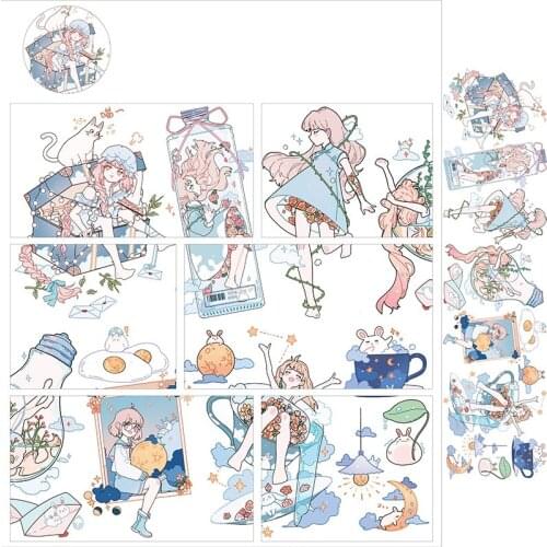 Wide 9cm*3M Stars Collector Cute Grial Washi Tape