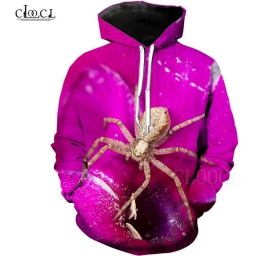 Flower Spider Printed Harajuku Sweatshirt Hoody Pink Fresh Flowers 3D Hoodies For Male Female Casual Oversized Women Streetwear