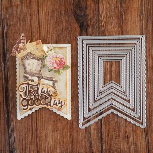 YaMinSanNiO 5 layer Frame Metal Cutting Dies for Scrapbooking Paper Card Making Album Punch Knife Bookmark Cutter Die Craft Mold