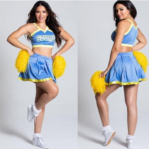 Halloween aerobics adult performance cheerleading costume cosplay girl camisole with zombie mini pleated skirt