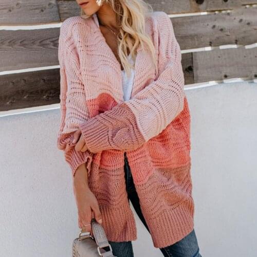 Fitshinling Patchwork Boho Women Sweater Cardigan Holiday Knitwear Oversize Winter Coat New Arrival Long Cardigans Jackets Sale