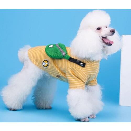 Pet Vest Stripe Skin-friendly Cotton Round Neck Backpack Decor Vest Animals Sweatshirt Pets Clothing XXXL одежда для собак