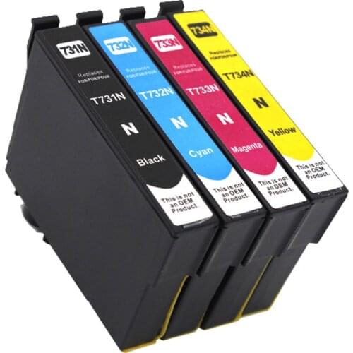 07XL Ink Cartridge for Epson T0731 T0732 T0733 T0734 Stylus CX3905 CX4900 CX4905 CX5500 CX 5501 5505 5510 5600 CX5900 F Printer