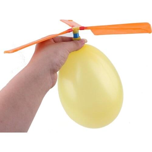 1pcs Fun Physics Experiment Homemade Balloon Helicopter DIY Material Home School Educational Kit Child Gift