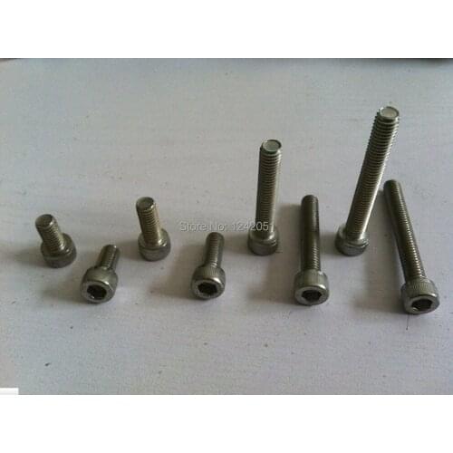 100pcs Metric Thread M3x20 304 Stainless Steel Hex Socket Head Cap Screw Bolts