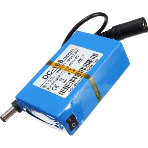DC 12V 1800mah Battery DC 168 Pack 12V 8000mah Rechargeable Lithium-ion Battery Pack Street Light Instrument LED Standby Power