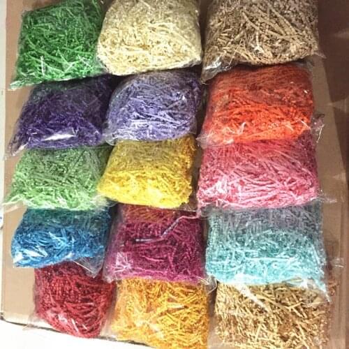 4 Bags Decorative Raffia Tissue Wrapping for Gift Wrinkled Filler Shredded Scraps Paper Packing Material 50g