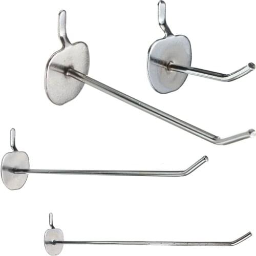 25 x Single Pegboard Slatwall Hooks Display Shop Prong Hanger