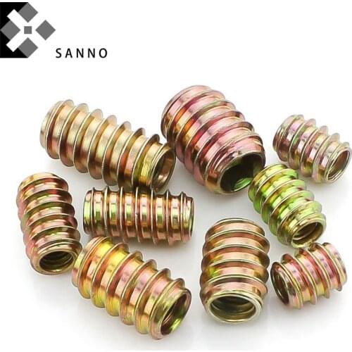 30 Piece Internal hex socket drive inserts nuts threaded M6 / M8 / M10 round head furniture insert nuts for wood