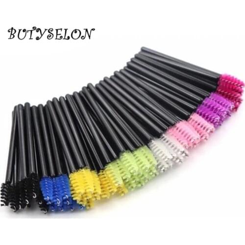 500pcs Mini Brushes Eyelash Extension Mascara Wand Applicator for Eyelashes and Eyebrows Makeup B Tools