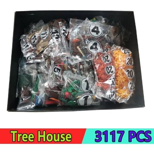 Brand New Ideas Series Building Blocks Tree House Compatible 21318 6007 3117Pcs Bricks With LED Sets Toys Gifts