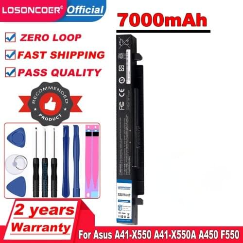 7000mAh Battery for Asus A41-X550 A41-X550A A450 A550 F450 F550 F552 K550 P450 P550 R409 R510 X450 X550 X550C X550A X550CA