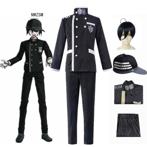 Anime Danganronpa Saihara Shuichi Detective Uniform Hat Cosplay Costume Full Set
