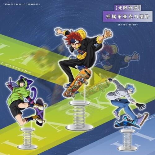 Anime SK EIGHT SK8 the Infinity MIYA Acrylic Spring Shake Shake Stand Figure Model Cartoon Desk Decor Toy Cosplay Xmas Gifts