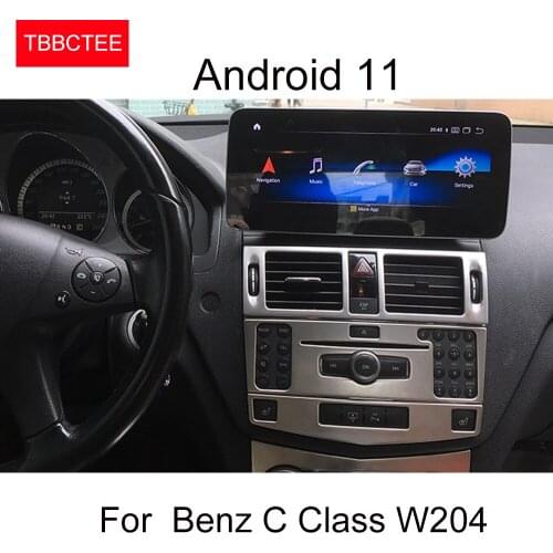 For Mercedes Benz C Class W204 2008~2010 Android 11 Stereo Receiver Car Radio Multimedia Video Player Navigation GPS 2 Bin WIFI