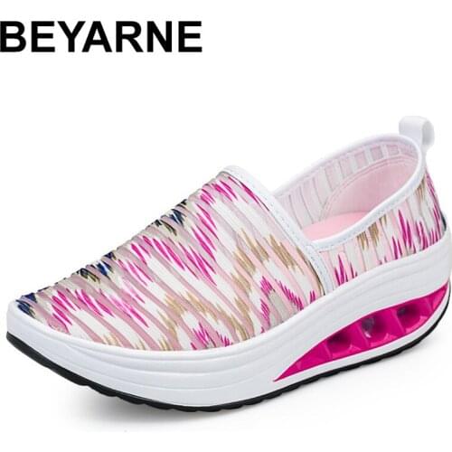 BEYARNEWomen Ballet Shoes Mesh Shoes Slip On Ladies Surface Loafers Casual Women Shoes Summer Shoes Women MoccasinsL013