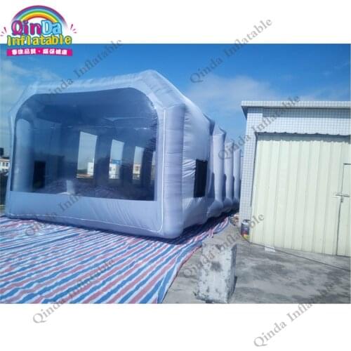 Free Shipping inflatable 32.8 ft spray paint retractable paint booth inflatable car spray booth portable folding garage