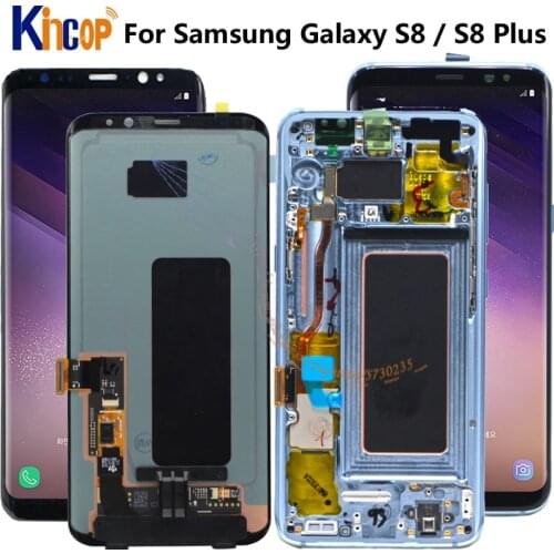 For Samsung S8 LCD with Frame Replacement for SAMSUNG Galaxy S8 Plus LCD G955 S8 G950 G950F Display lcd Touch Screen Digitizer